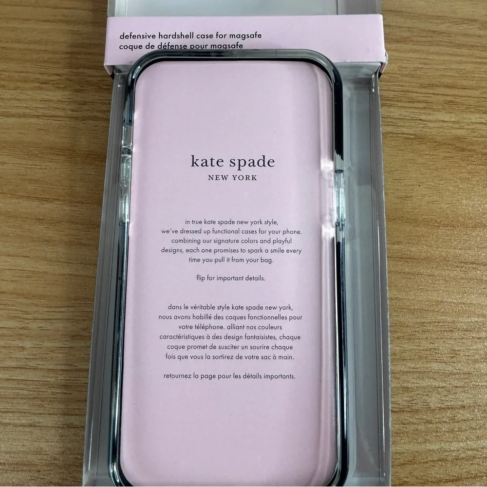 Kate Spade iphone 14 Plus Case Hardshell Magsafe 6.7 In Leopard NEW
